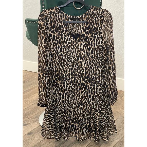 Banana Republic Leopard Print Dress Women size 4 - Picture 7 of 8